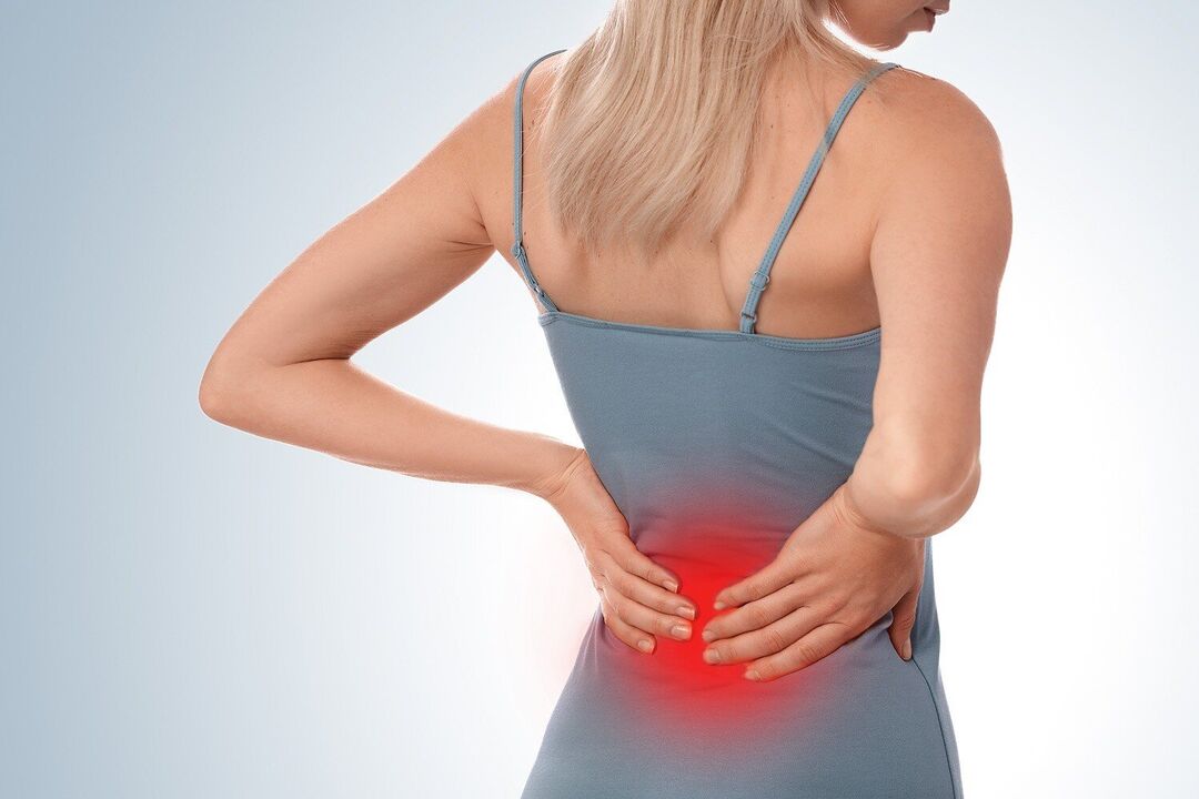 back pain in the lower back