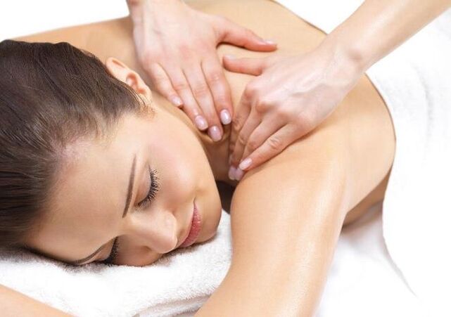 Manual massage procedure for cervical osteocondrosis